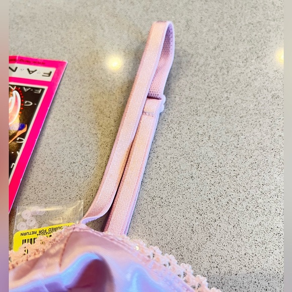 Fang Vintage Pink Lace-Up Camisole Top with side zipper & Adjustable straps SZ M - Picture 13 of 16